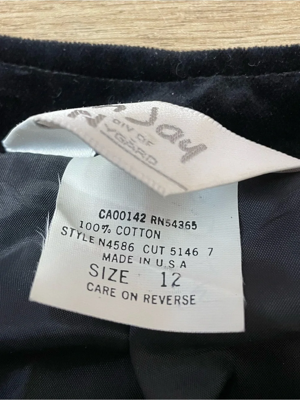 Classic Black Velvet Button-Front Jacket